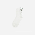 New Designs Tie ribbon Solid Color Soft Medium High Women Socks